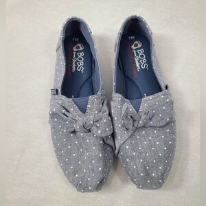 BOBS from Skechers Navy Plush Sunset Drift Slip On Alpargata- Womens size 6.5